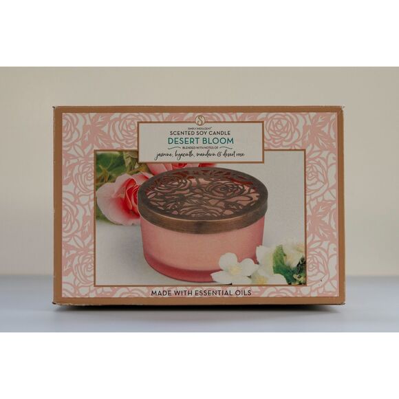 Simply Indulgent Desert Bloom Scented Soy Candle 4 Wicks Burns Up To 56 Hours - Picture 1 of 6